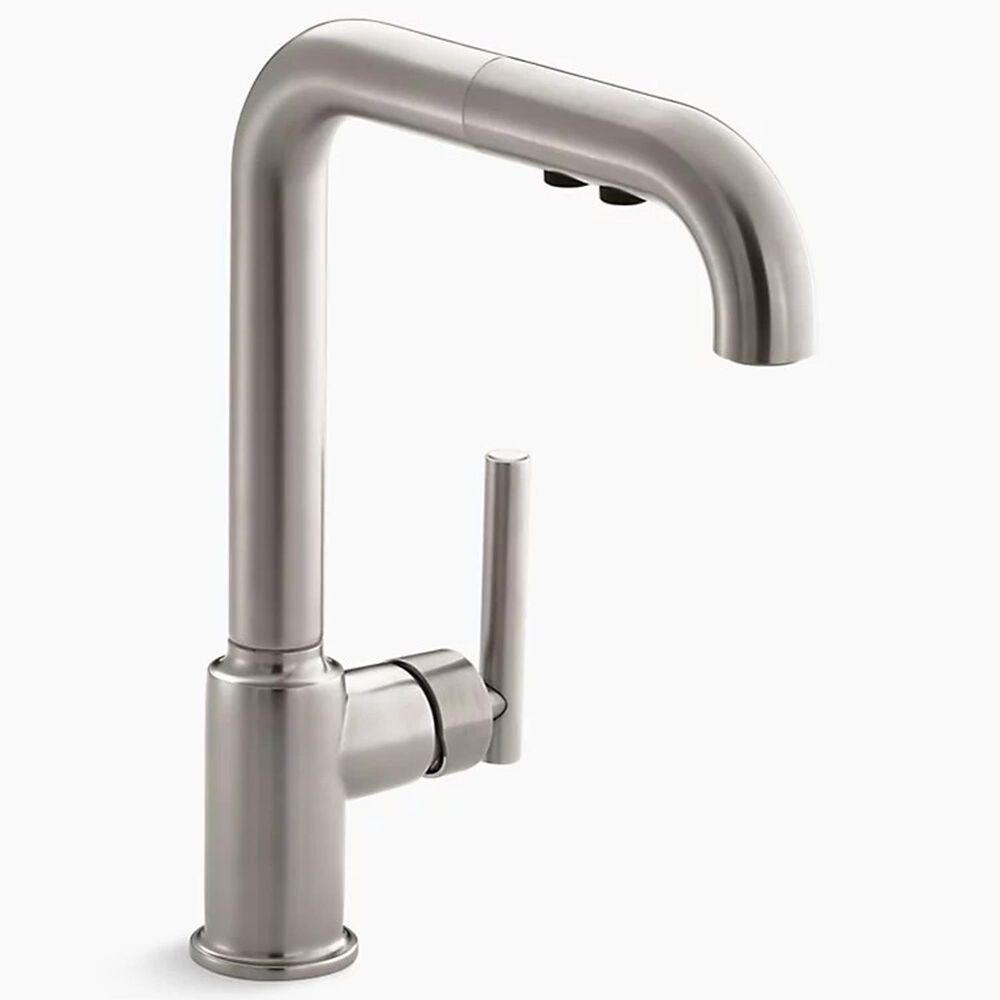 Kohler Purist Pull-Out Kitchen Sink Faucet in Vibrant Stainless, , large