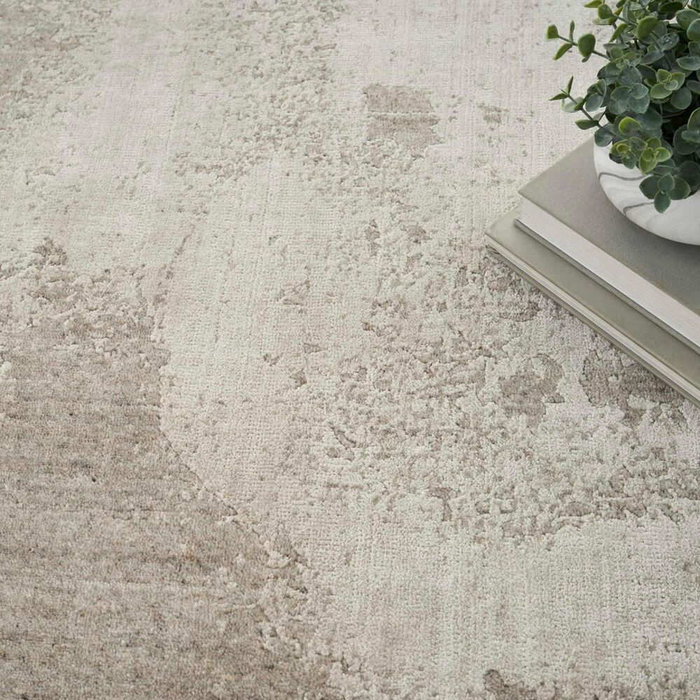 Nourison Harmony 7&#39;9&quot; x 9&#39;9&quot; Silver and Grey Area Rug, , large