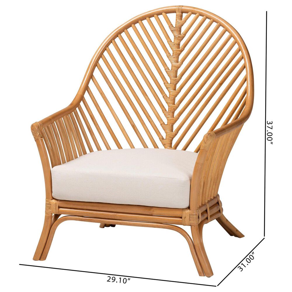 Baxton Studio Lisabon Arm Chair in Neutral, , large