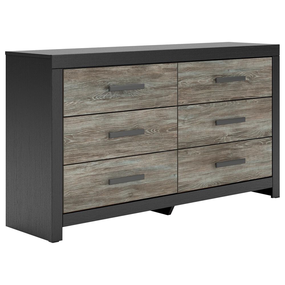 Ashley Broachmyn 6 Drawer Dresser Only in Warm Gray and Matte Black, , large