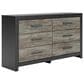 Ashley Broachmyn 6 Drawer Dresser Only in Warm Gray and Matte Black, , large