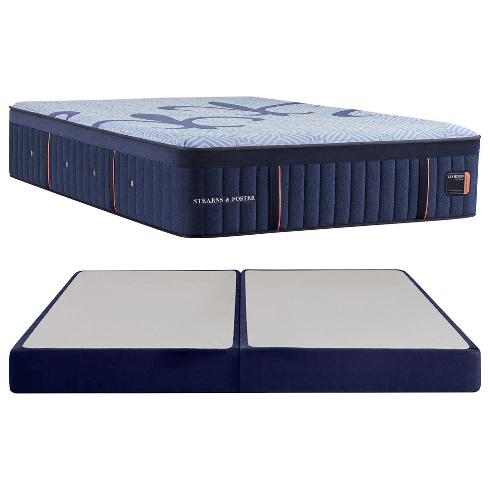 Stearns & Foster Lux Estate Elite Medium Hybrid California King Mattress with Low Profile Box Springs, , large