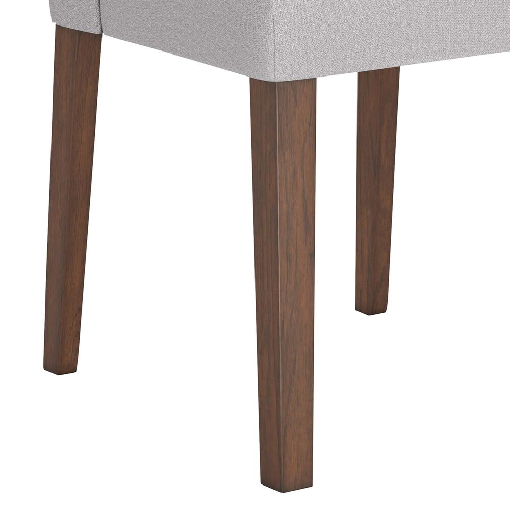 Ashley Lyncott Dining Chair with Gray Cushion in Medium Brown, , large