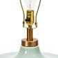 Teak Interiors Shoreline Ceramic Table Lamp in Aqua and Gold, , large