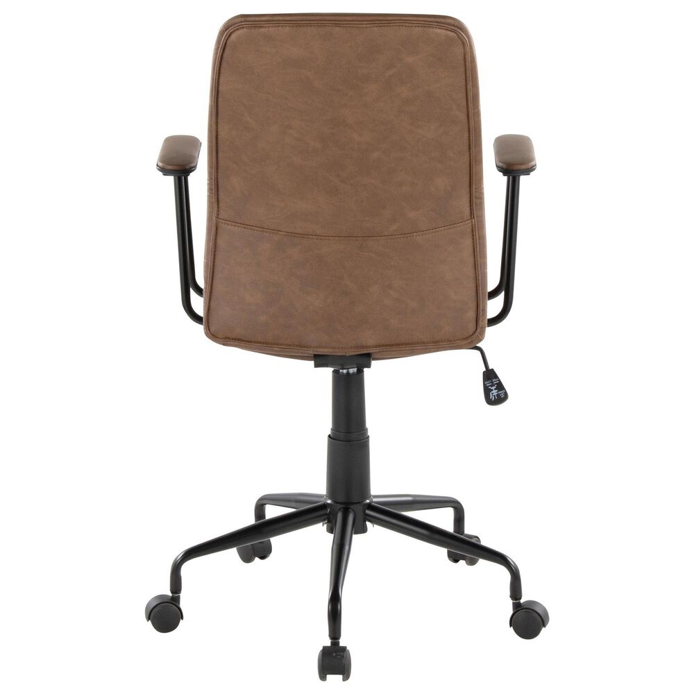 Lumisource Fredrick Office Chair with Espresso Cushion in Black, , large