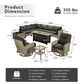 HOMLUX 11-Piece Outdoor Modular Sofa Conversation Set in Black, , large