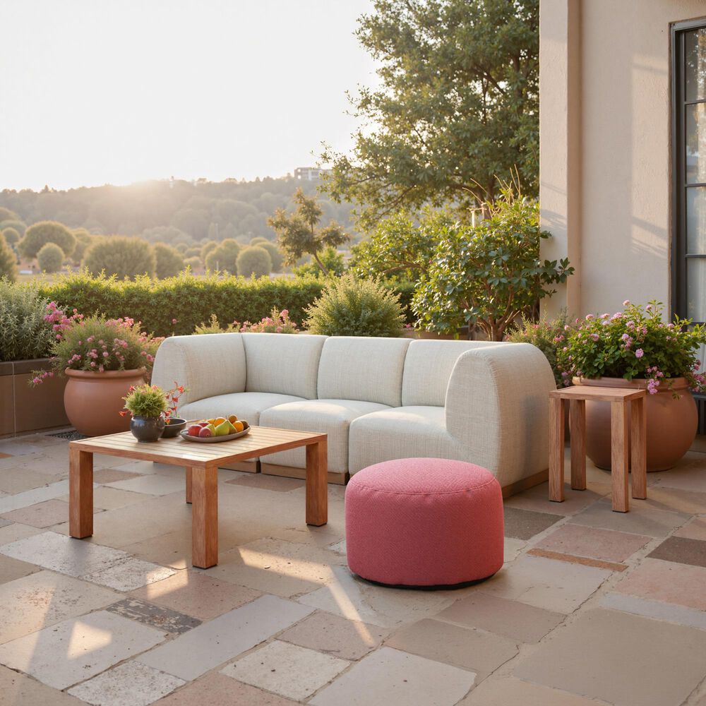 Zuo Modern Christy Outdoor Corner Chair in Beige, , large