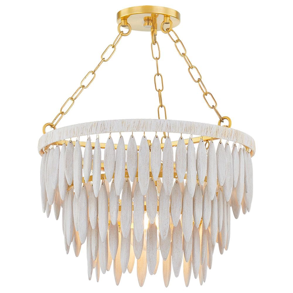 Mitzi Lighting Tiffany 1-Light Chandelier in Aged Brass, , large