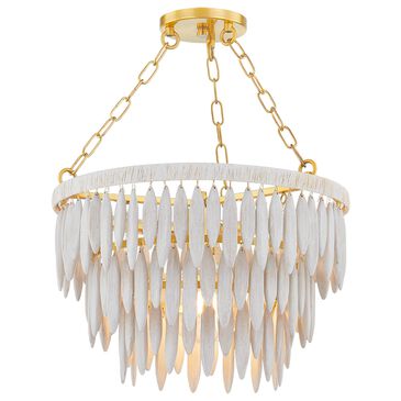 Mitzi Lighting Tiffany 1-Light Chandelier in Aged Brass, , large