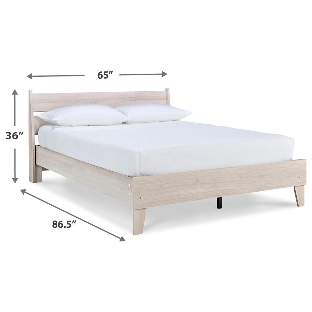 Ashley Socalle Queen Platform Bed in Light Natural, , large