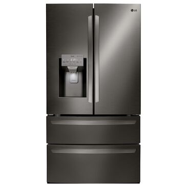 LG 28 Cu. Ft. Capacity 4-Door French Door Refrigerator in Black Stainless Steel, , large