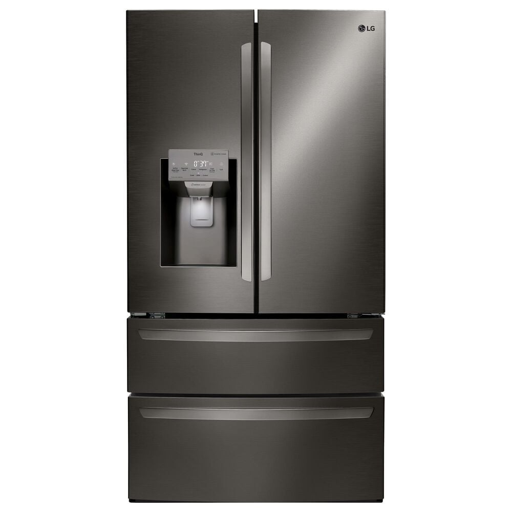 LG 28 Cu. Ft. Capacity 4-Door French Door Refrigerator in Black Stainless Steel , , large