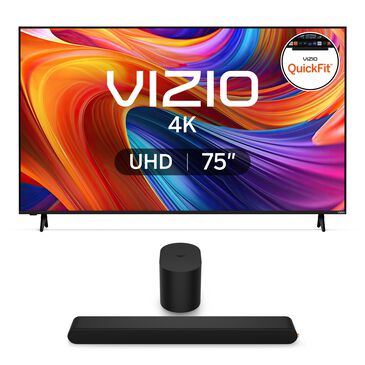VIZIO 75 4K HDR Smart TV w/ 2.1 Soundbar, , large