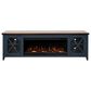 Legends Home Ithaca 83" Fireplace Console in Blue Denim and Bourbon, , large