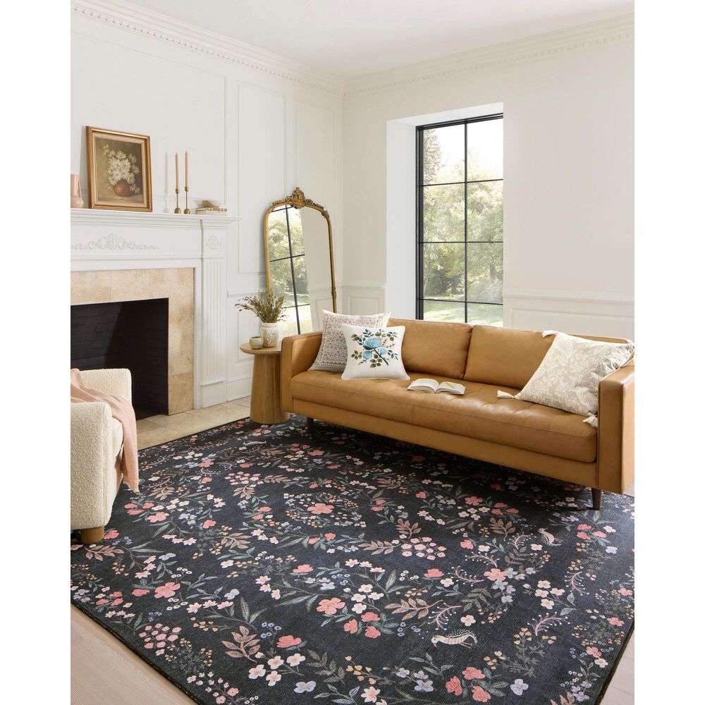 Rifle Paper Co. x Loloi Maison Tuileries 8&#39;4&quot; x 11&#39;6&quot; Black Area Rug, , large