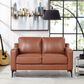 Lifestyle Solutions Fletcher Stationary Loveseat in Brown, , large