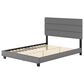 Accent Sicily Queen Upholstered Platform Bed in Grey, , large