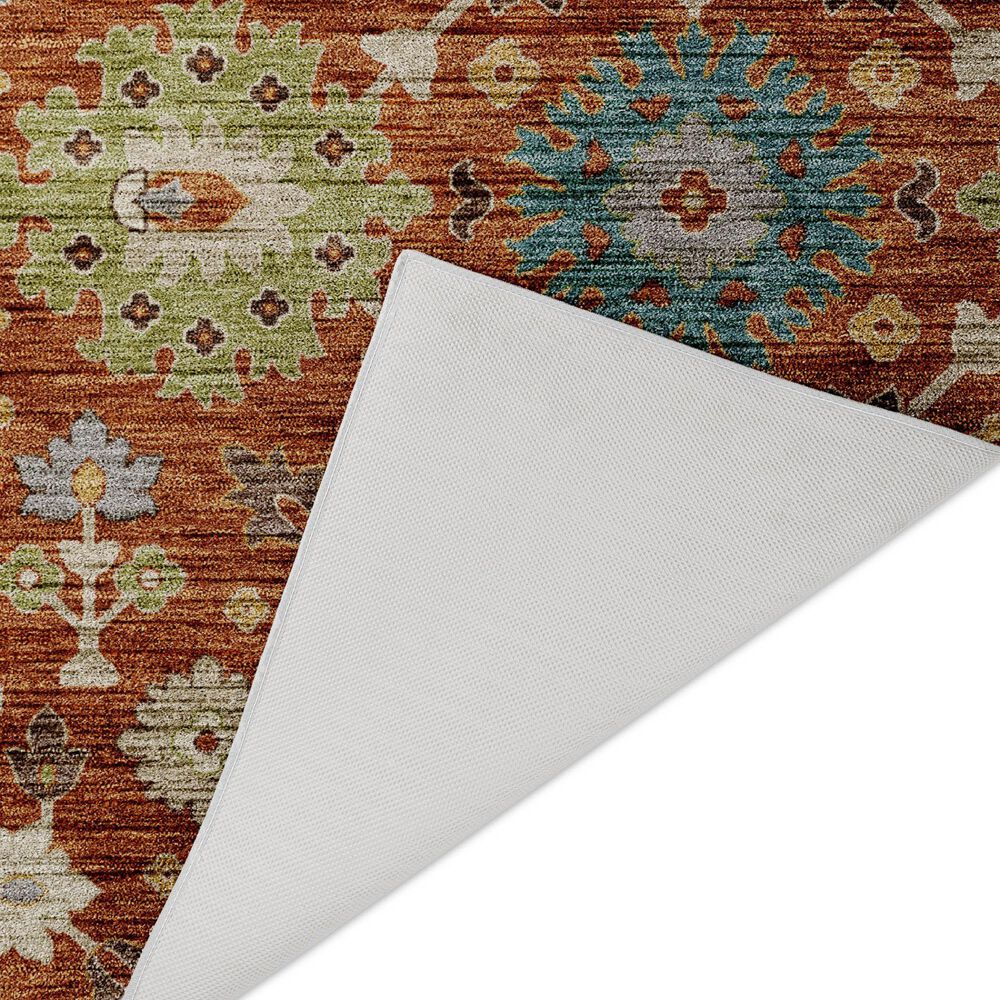 Dalyn Rug Company Silk Road Cayenne, Paprika, Ivory, Gold, Teal, Gray and Brown 2&#39;3&quot; x 7&#39;6&quot; Runner, , large