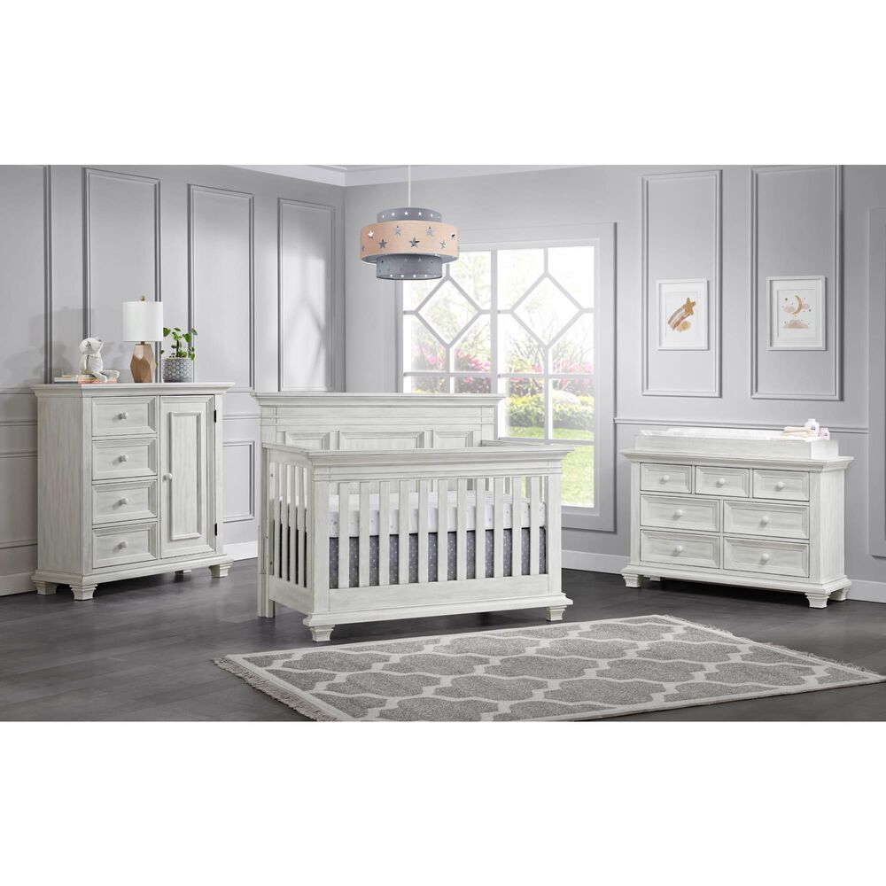 Oxford Baby Weston 4-In-1 Convertible Crib in Vintage White, , large