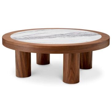 Eichholtz Presedio Coffee Table in Walnut and Bianco Lilac, , large
