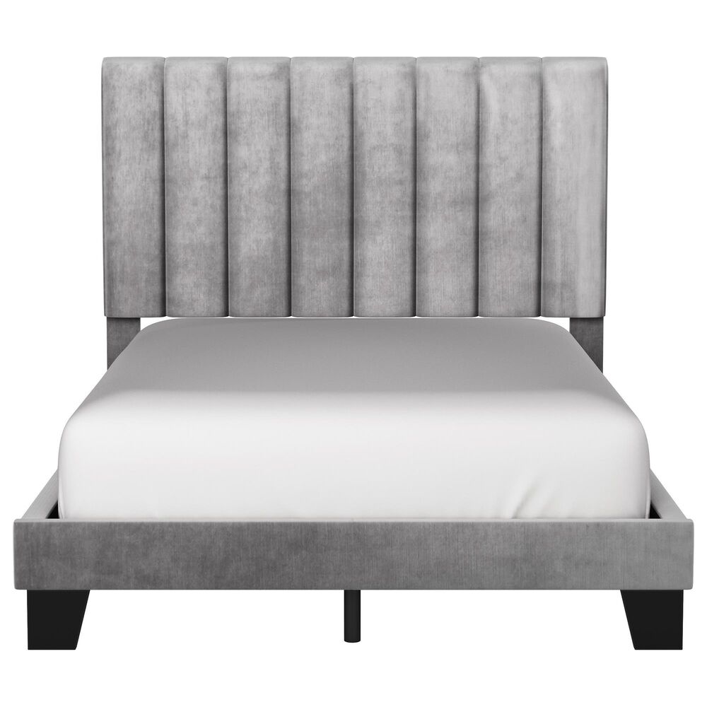Richlands Furniture Crestone Full Upholstered Platform Bed in Gray, , large