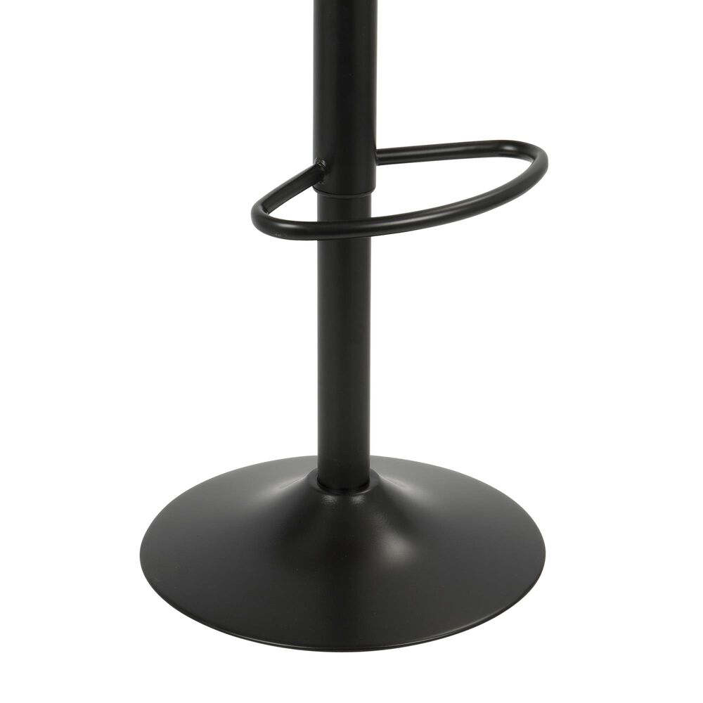 Lumisource Dakota Adjustable Swivel Barstool in Brown/Black &#40;Set of 2&#41;, , large
