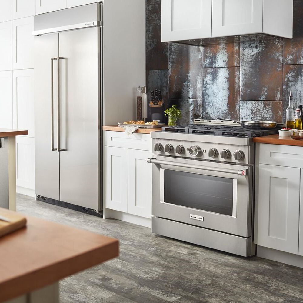 KitchenAid 5.1 Cu. Ft. Commercial Gas Range with 6 Burners in Stainless Steel, , large