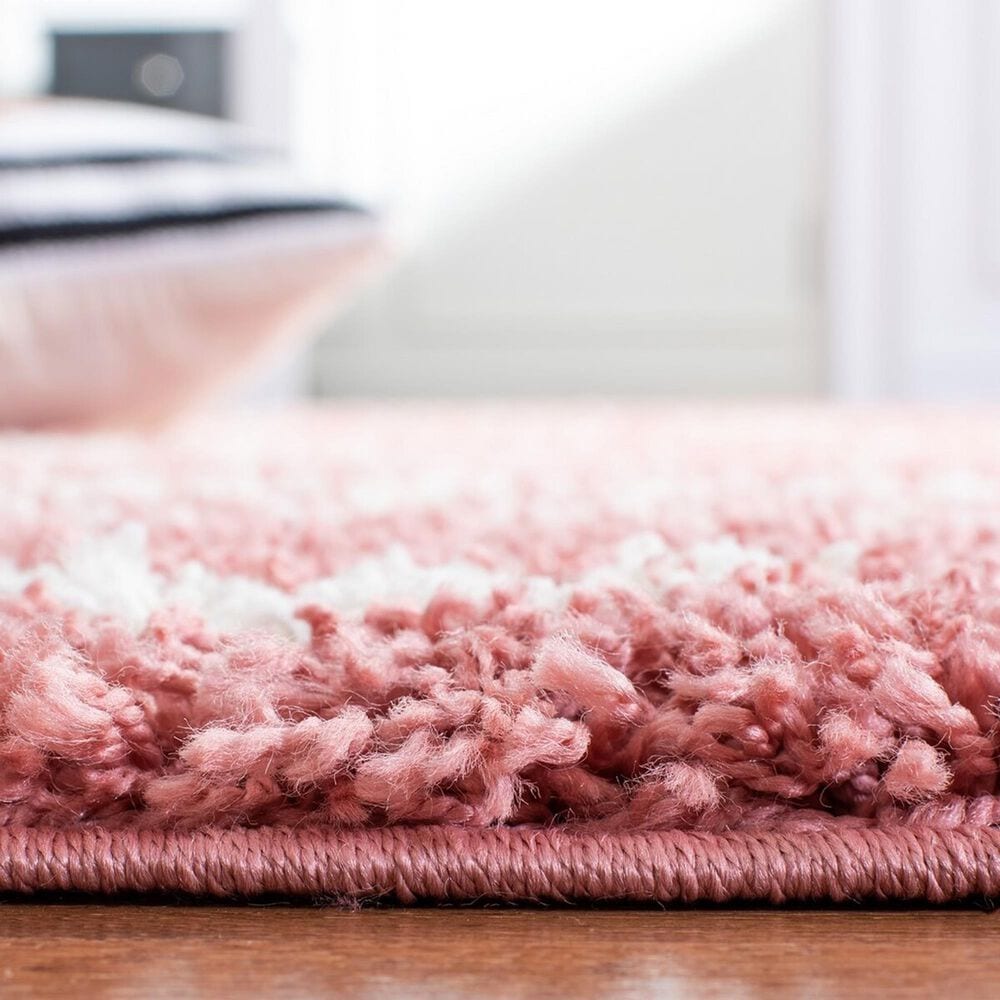 Safavieh Venus Shag VNS603U 5&#39;3&quot; x 7&#39;6&quot; Pink and Ivory Area Rug, , large