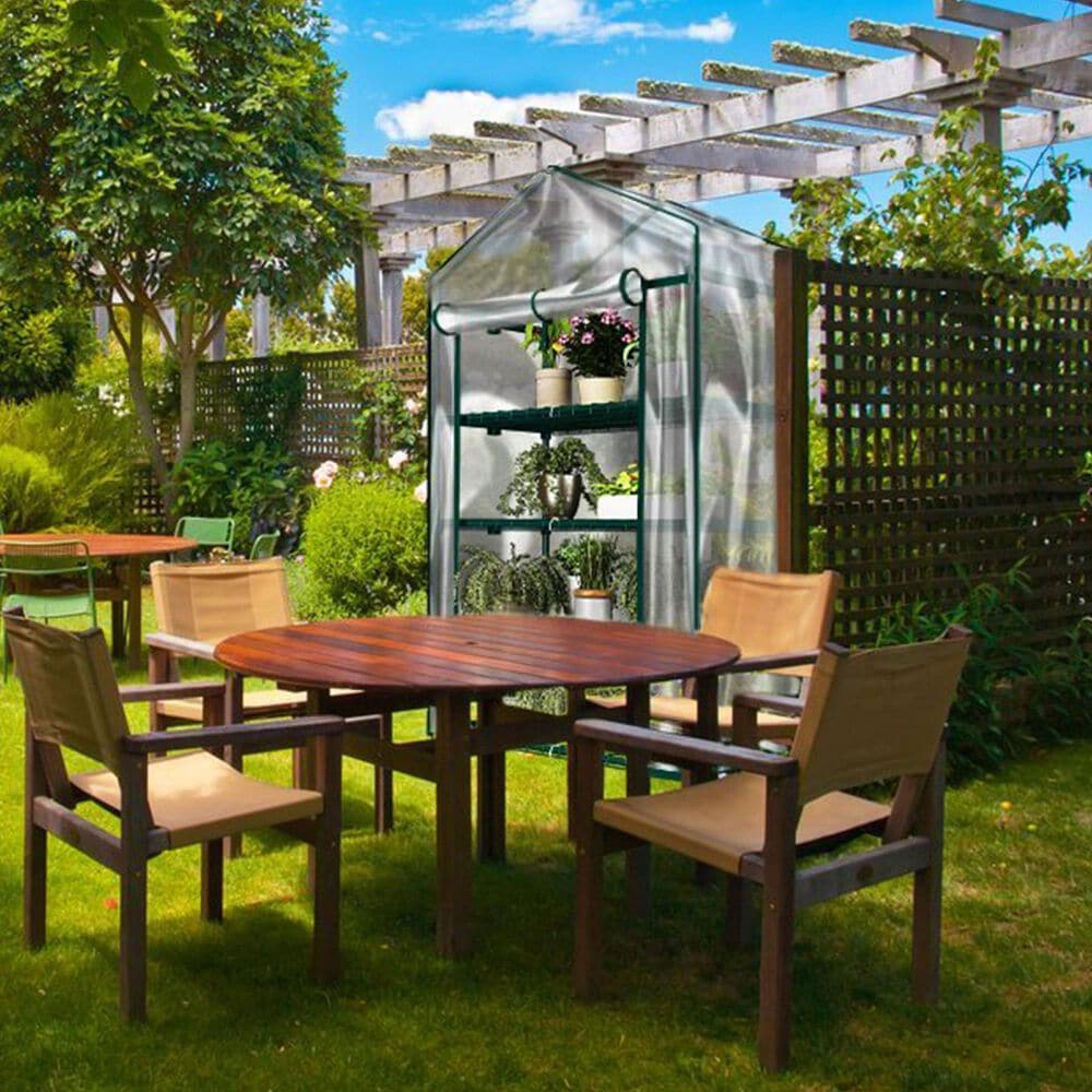 Timberlake 4-Tier Portable Greenhouse in Green, , large