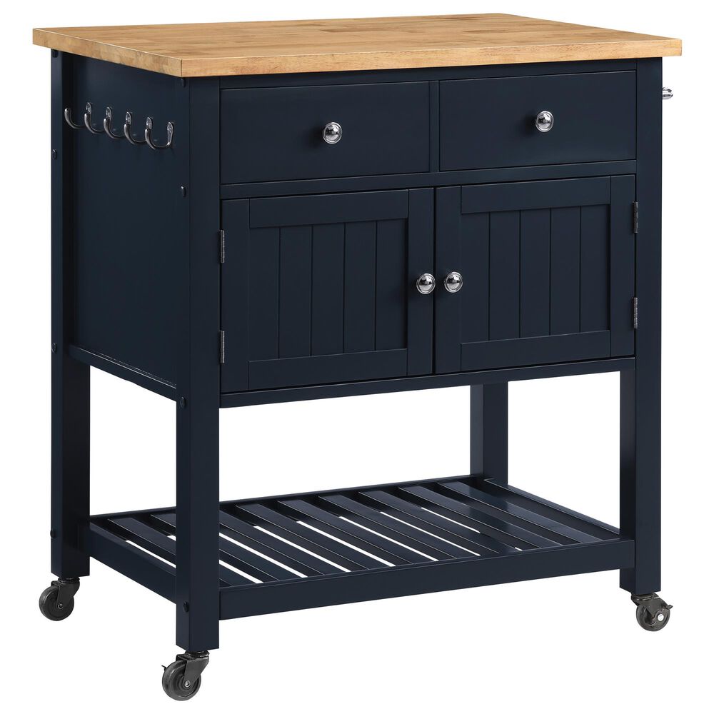 Valor Living Stirling Kitchen Cart in Blue, , large