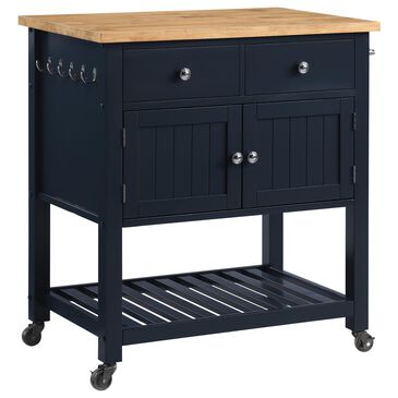 Valor Living Stirling Kitchen Cart in Blue, , large
