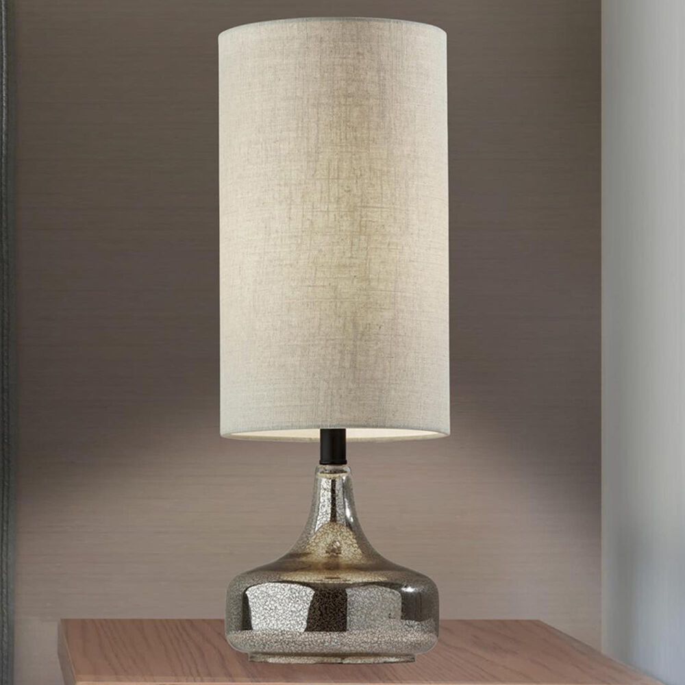 Adesso Cassandra Table Lamp in Cracked Mercury and Black, , large