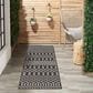 Nourison Positano Southwestern Black 2" x 6" Indoor/Outdoor Runner, , large