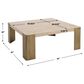 Uttermost Caress Coffee Table in Honey Beige and Antique Brass, , large