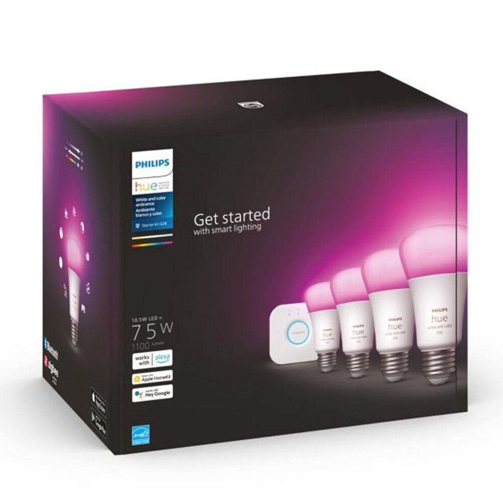 Philips Hue Bridge 2.0 &amp; E26 Starter Kit 4pk, , large