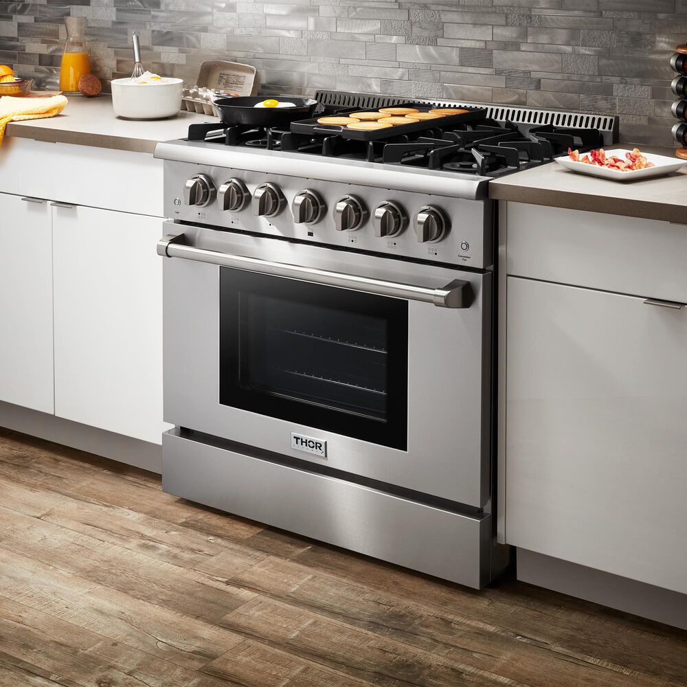 Thor Kitchen 36" Freestanding Professional Liquid Propane Range in