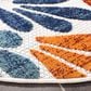 Safavieh Cabana CBN800A 5"3" Round Creme and Red Indoor/Outdoor Area Performance Rug, , large