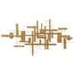 Maple and Jade 32" x 62" Geometric 3D Stripes Wall Decor in Satin Gold, , large