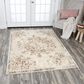 RIZZY Gossamer Beige and Rust 4" x 6" Area Rug, , large