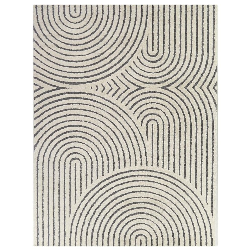 Balta Rugs Caserio 7"10" x 10" Cream and Grey Area Rug, , large