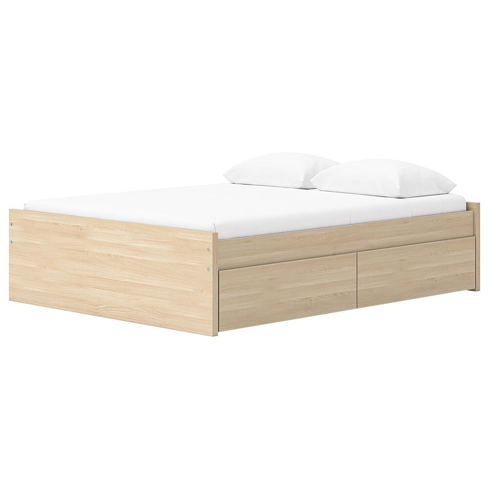 Ashley Onita Queen Platform Bed with 2 Side Storage in Natural, , large