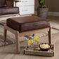 Baxton Studio Sigrid Upholstered Ottoman in Dark Brown, , large