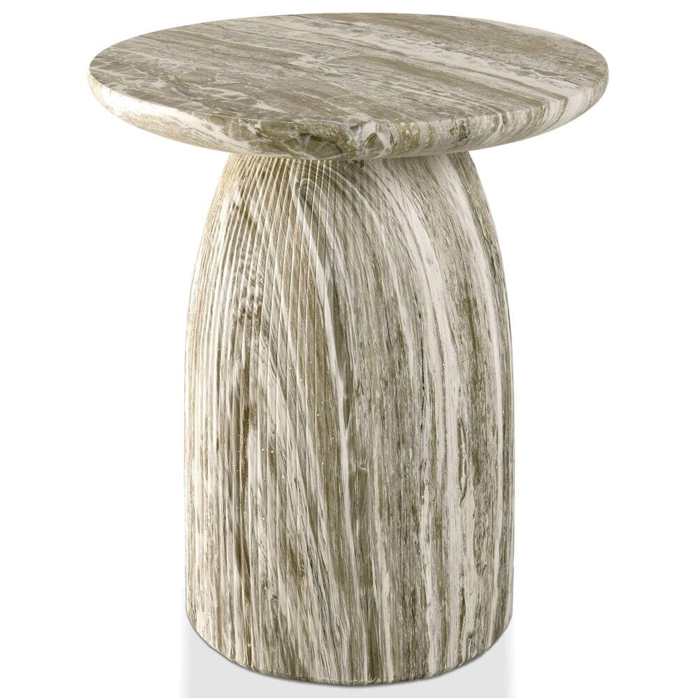 Furniture of America Karvyn 17" Side Table in Gray, , large