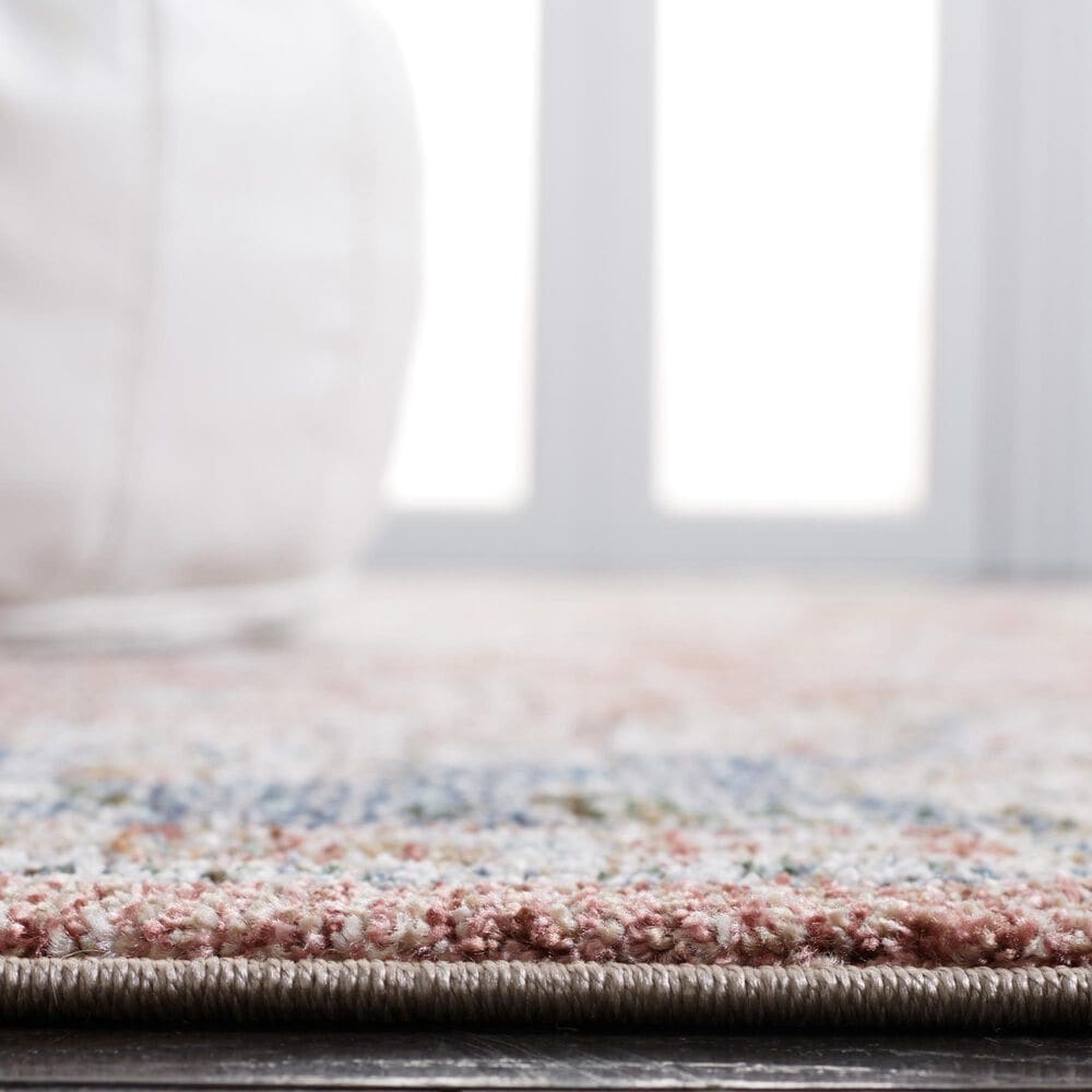 Safavieh Jasmine JSM317P 4&#39;5&quot; x 6&#39;5&quot; Rust and Blue Area Rug, , large