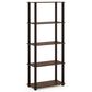 HOMLUX 5-Tier Display Rack in Walnut and Brown, , large