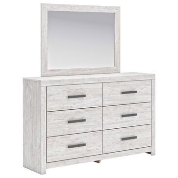 Ashley Cayboni Dresser and Mirror in Whitewash, , large
