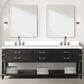 Lexora Home Norwalk 84" Double Bathroom Vanity in Black Oak with White Quartz Top and Rectangular Sinks, , large