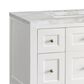 James Martin Vanities Breckenridge 72" Double Bathroom Vanity in Bright White with 3 cm Victorian Silver Quartz Top and Rectangular Sinks, , large