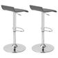 Lumisource Ale Swivel Adjustable Barstool with Grey Seat in Chrome (Set of 2), , large