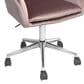 Impressions Vanity Sadie Swivel Vanity Chair with Pink Cushion in Silver Chrome, , large
